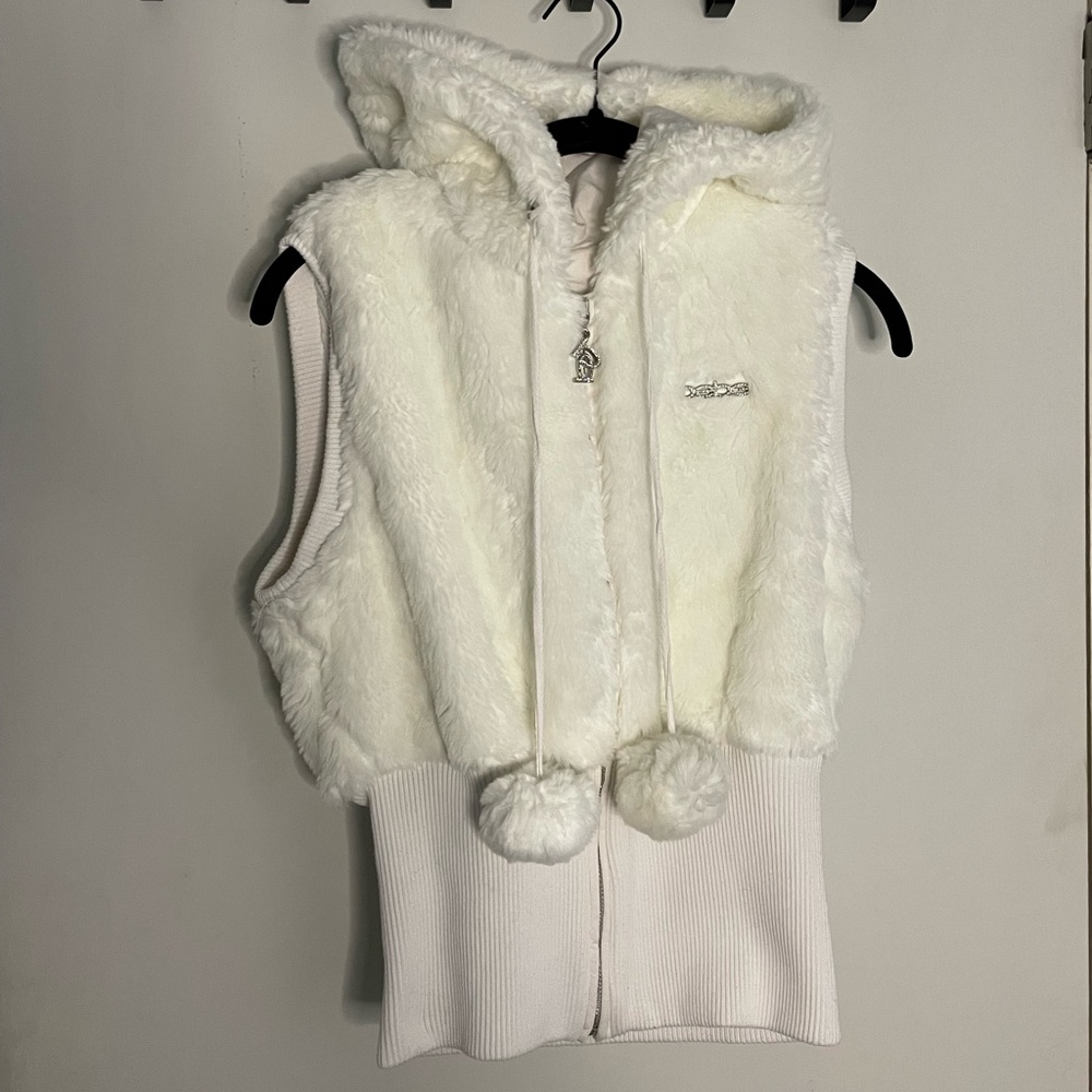 bebe furry vest
